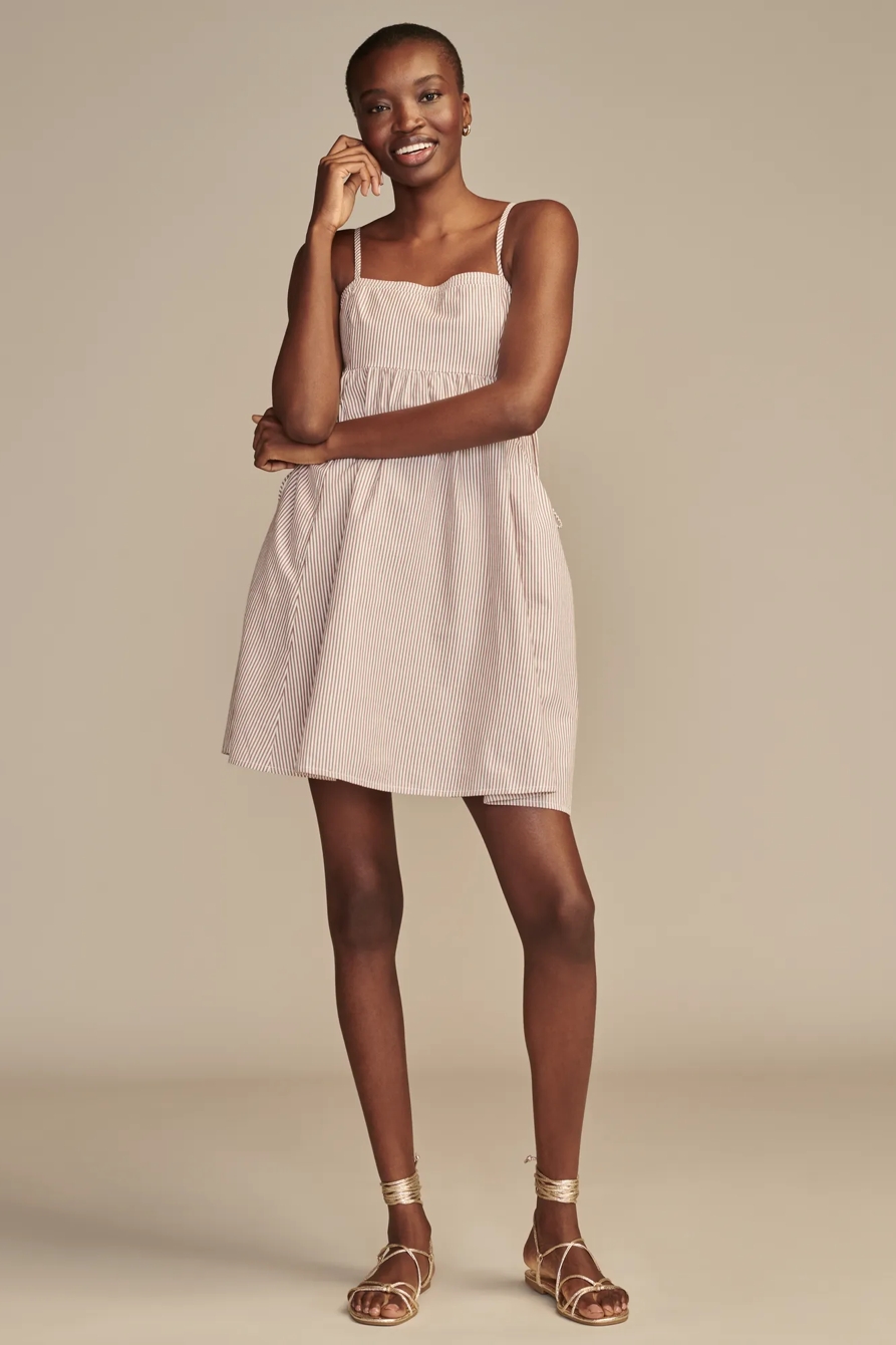 DRAWSTRING POCKET MINI TANK DRESS, image 1