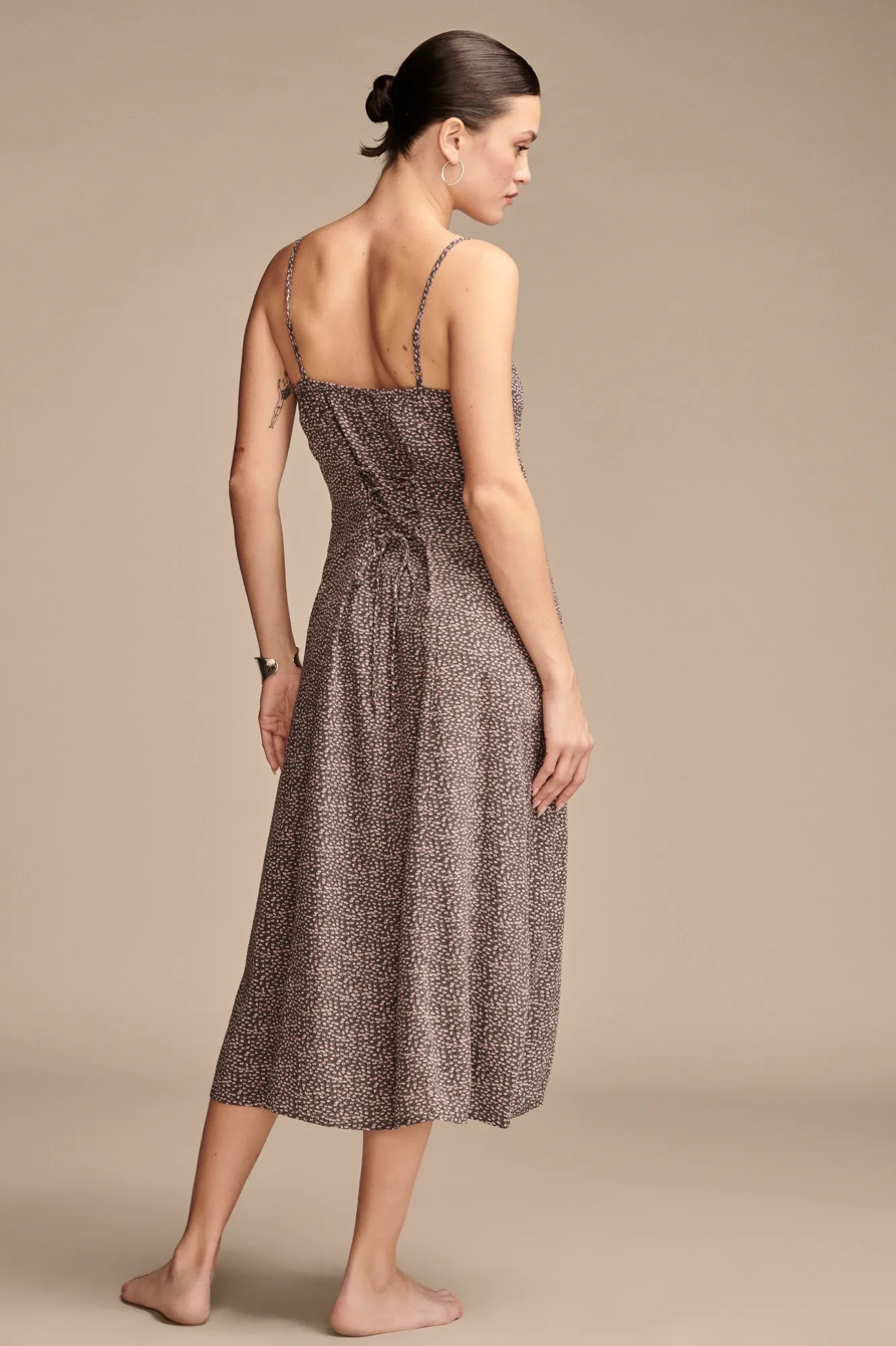 BUTTON FRONT MIDI SLIP DRESS, image 2