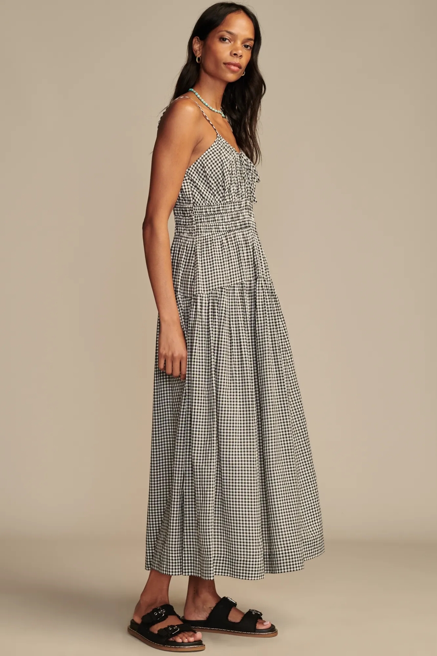SMOCKED MIDI DRESS, image 3