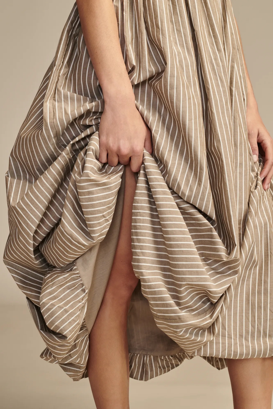 POPLIN BUBBLE HEM MAXI DRESS, image 5