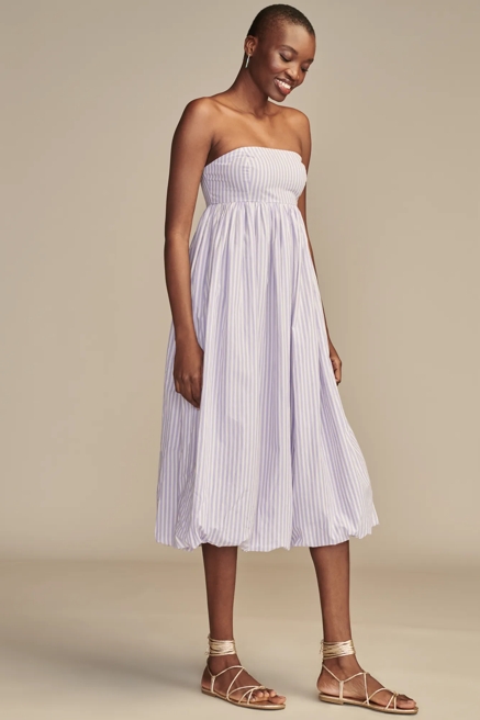 POPLIN BUBBLE HEM MAXI DRESS, image 4