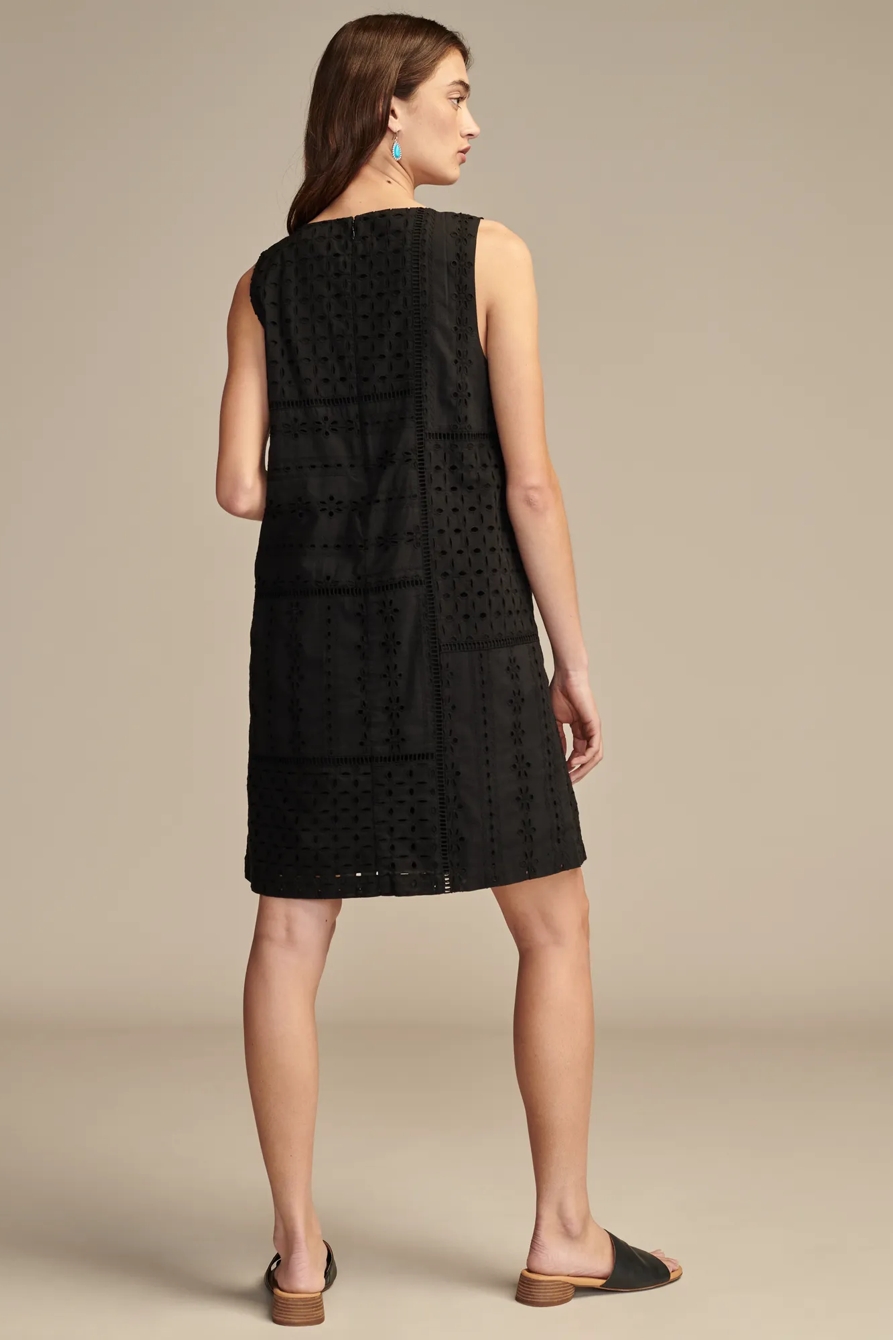 EYELET MIX SHIFT MINI DRESS, image 4
