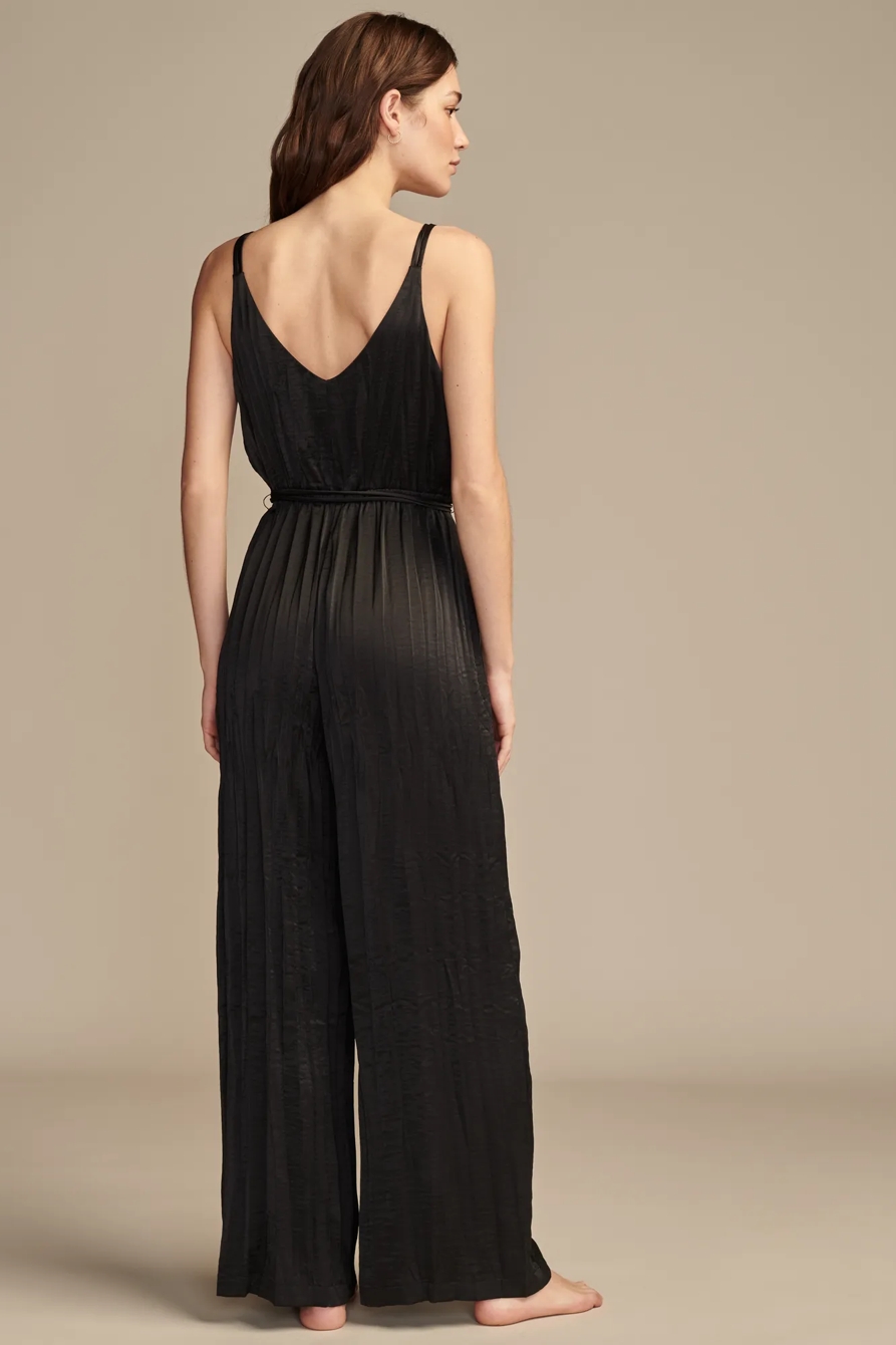 PLEATED SATIN JUMPSUIT, image 4