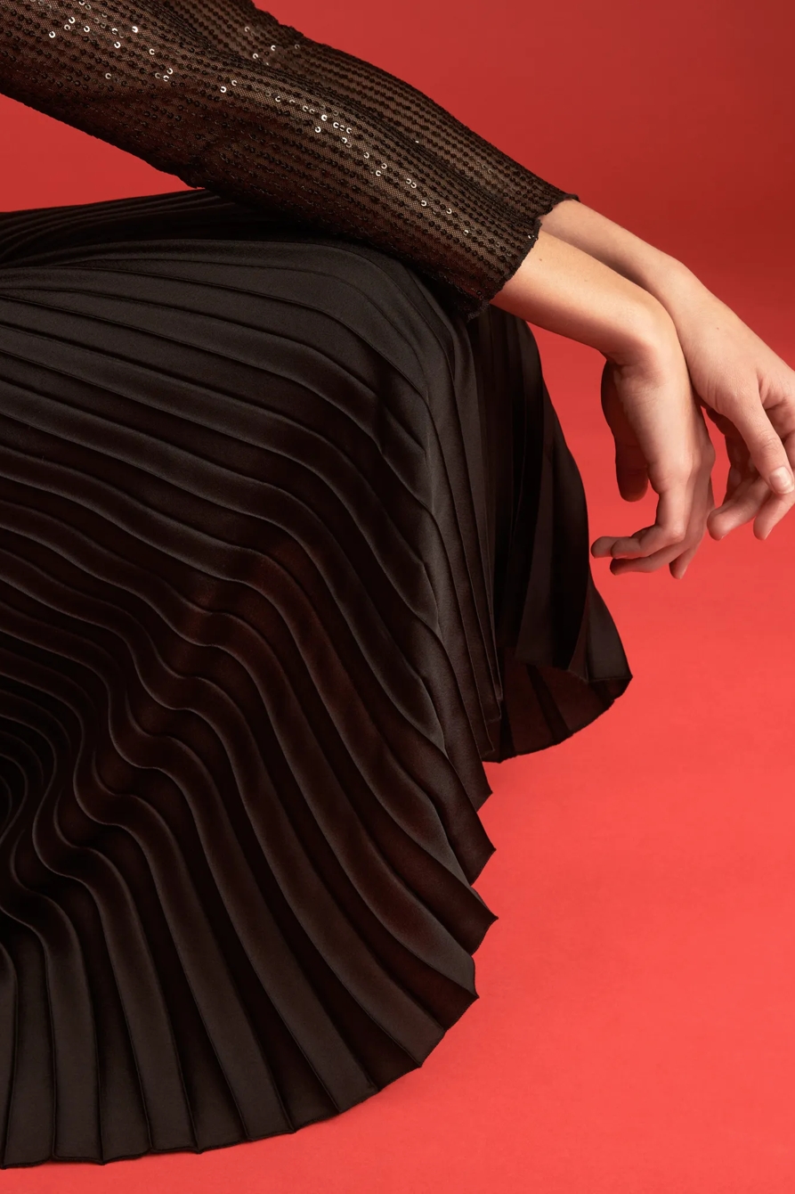 PLEATED MIDI SKIRT, image 3