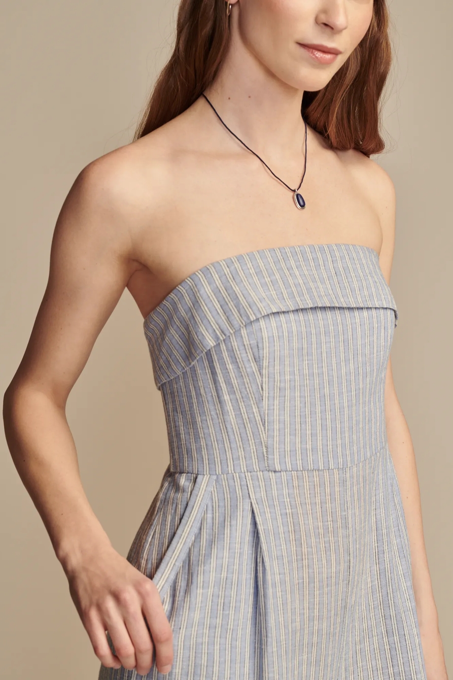 STRAPLESS LINEN OVERLAY JUMPSUIT, image 2