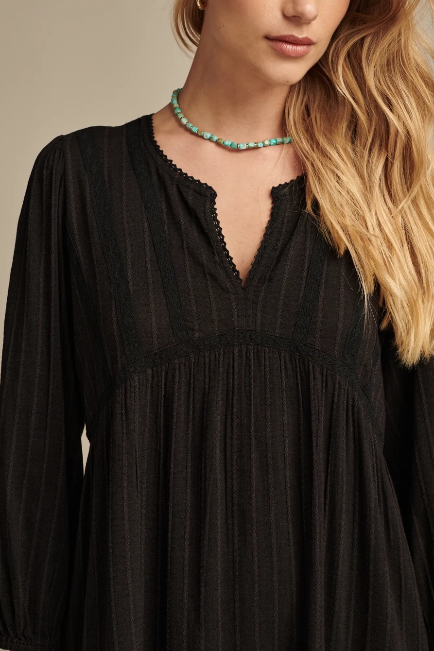 LONG SLEEVE TIERED MINI DRESS, image 2
