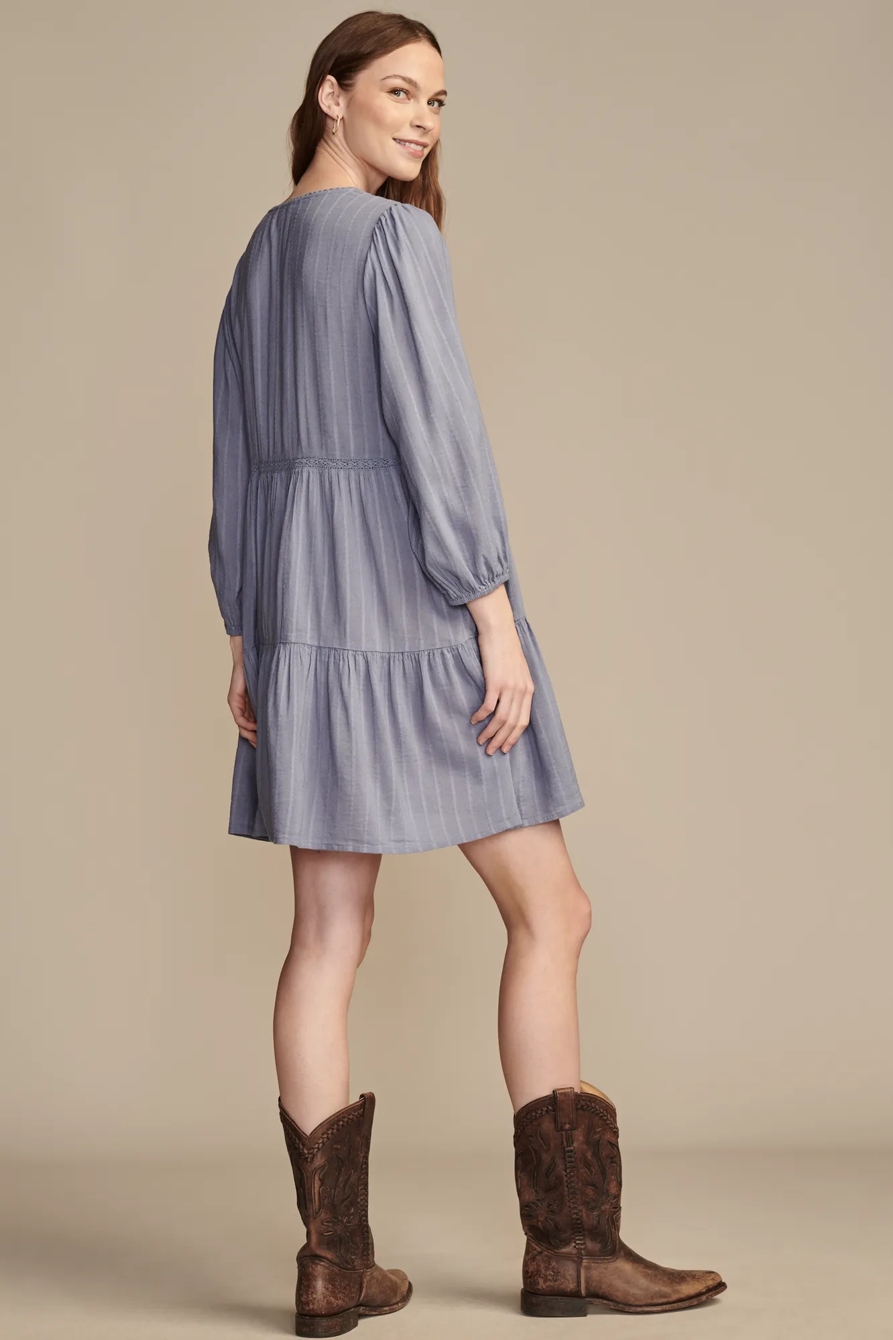 LONG SLEEVE TIERED MINI DRESS, image 5