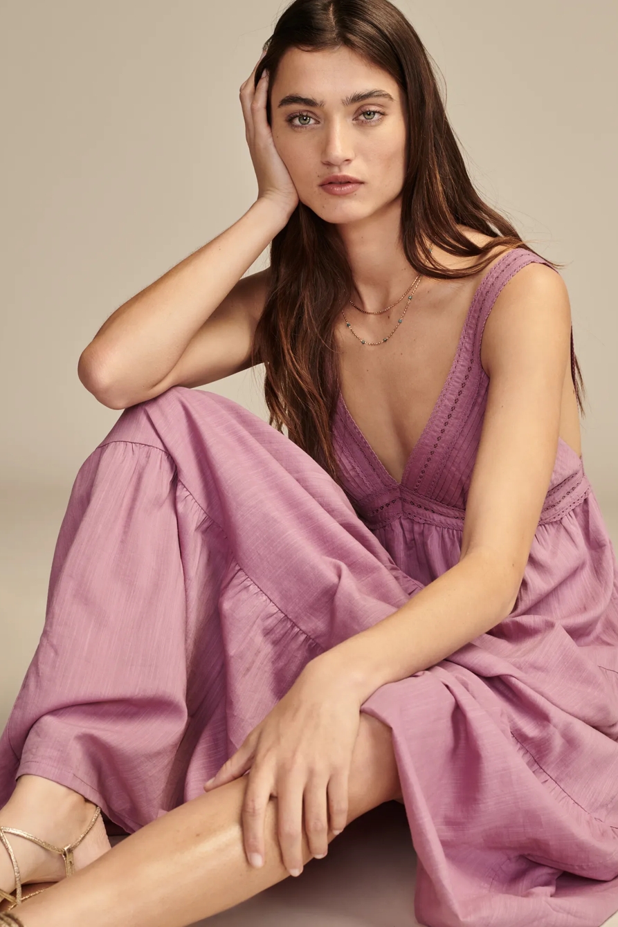 LACE PINTUCK TIERED MAXI, image 2