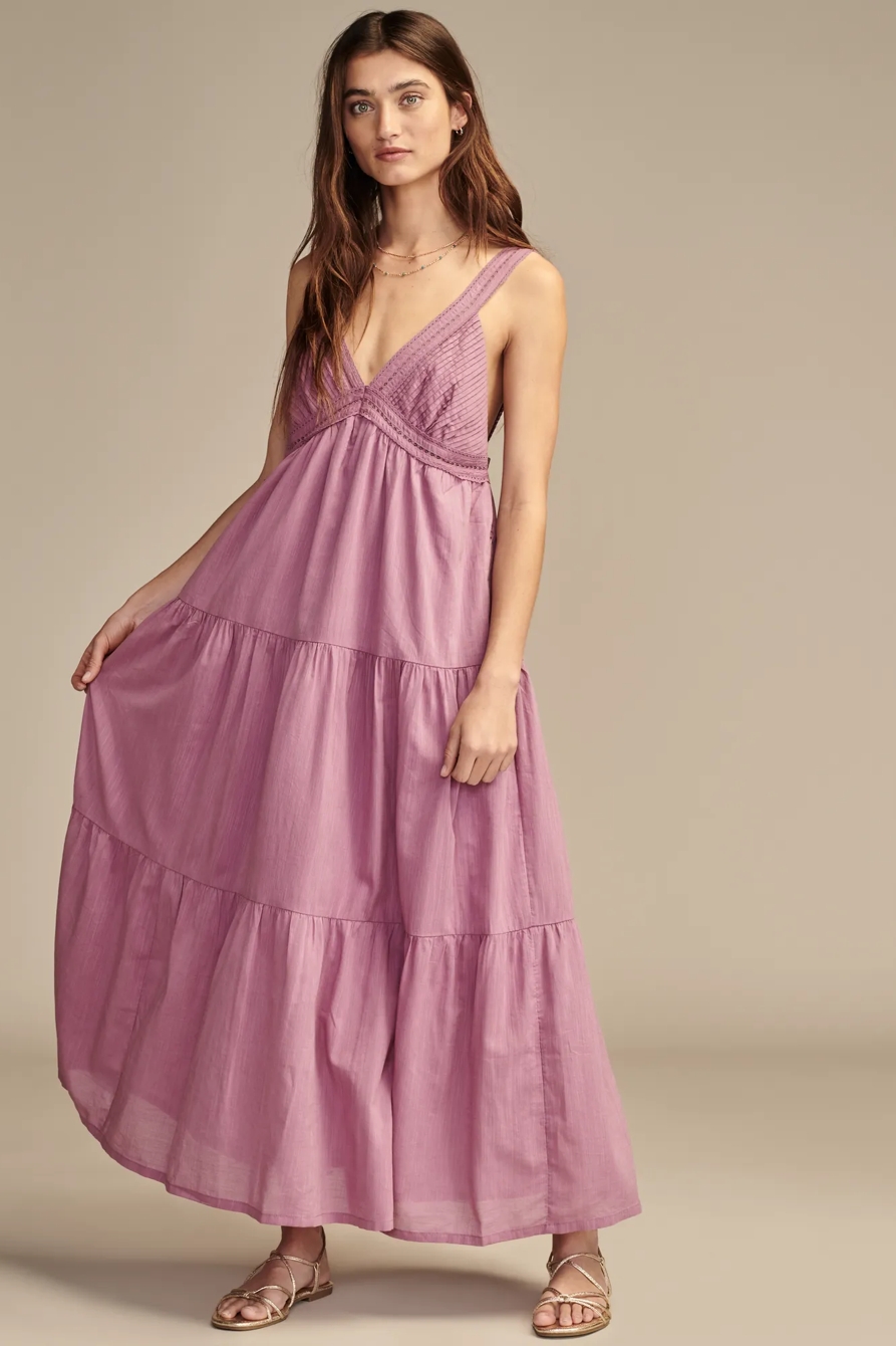 LACE PINTUCK TIERED MAXI, image 3