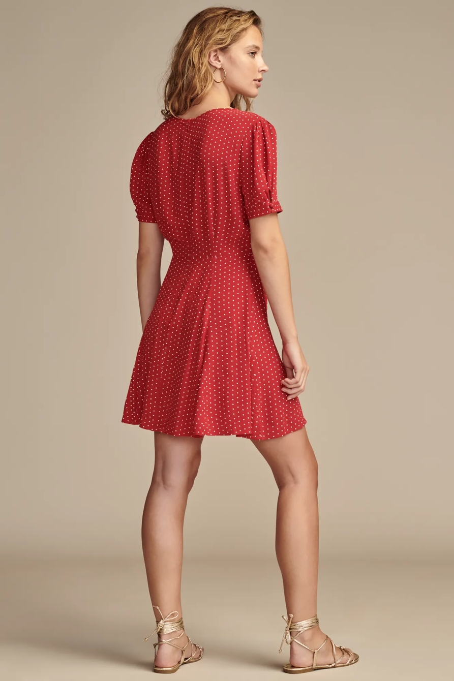 SHORT SLEEVE DOT MINI DRESS, image 4