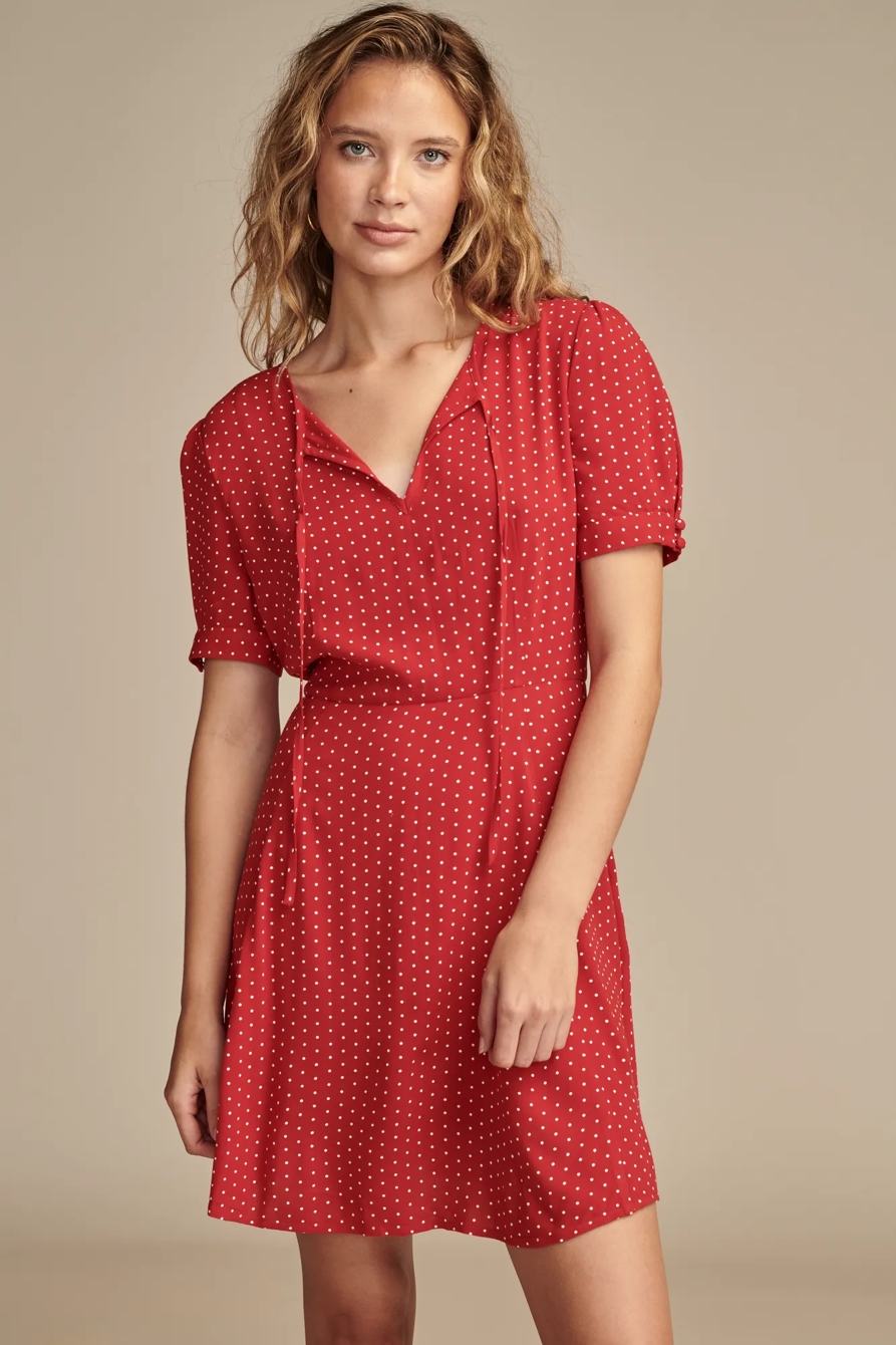 SHORT SLEEVE DOT MINI DRESS, image 5