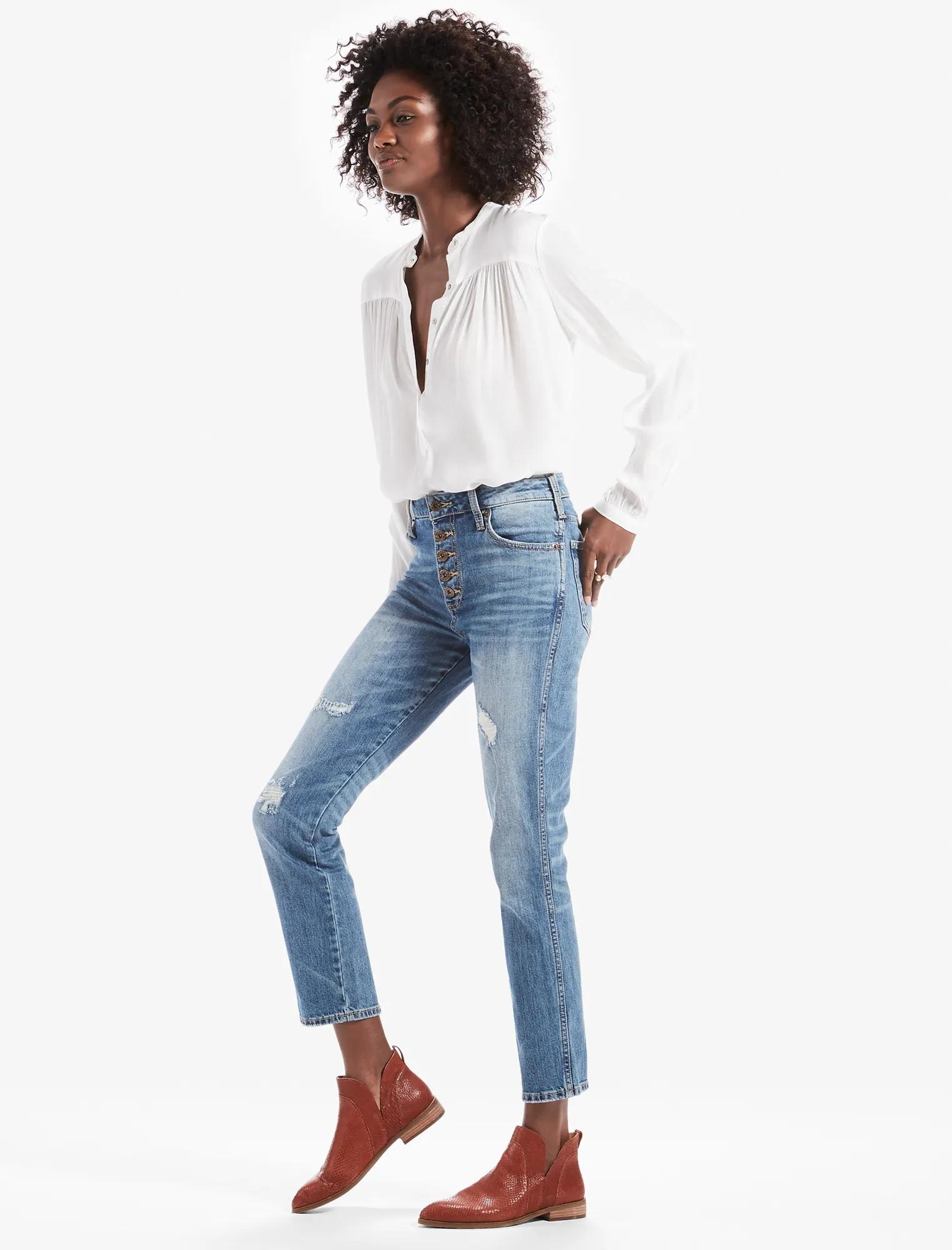 HIGH RISE TOMBOY JEAN WITH EXPOSED BUTTON FLY, image 2