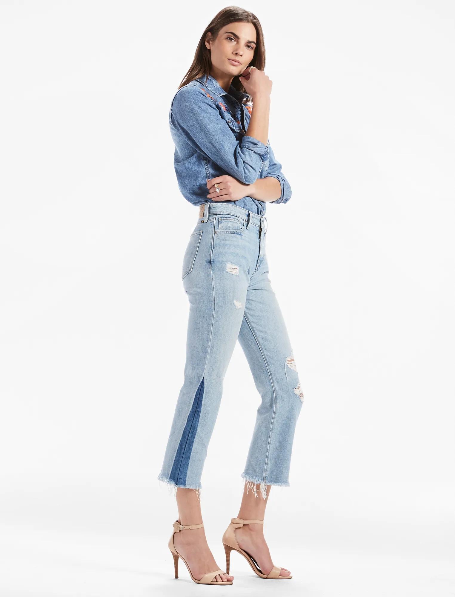 HIGH RISE CROPPED FLARE JEAN IN GYSER | Lucky Brand