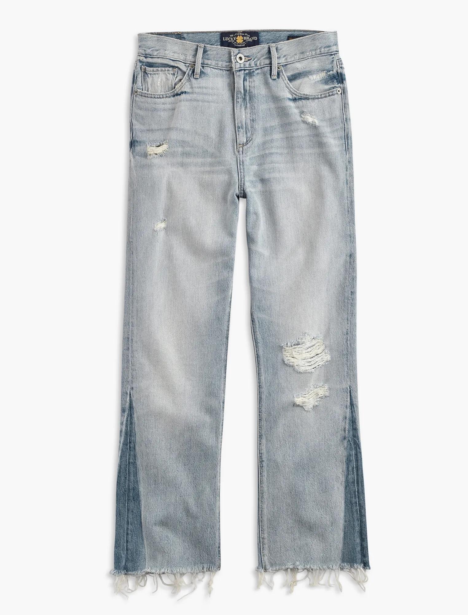 HIGH RISE CROPPED FLARE JEAN IN GYSER, image 4