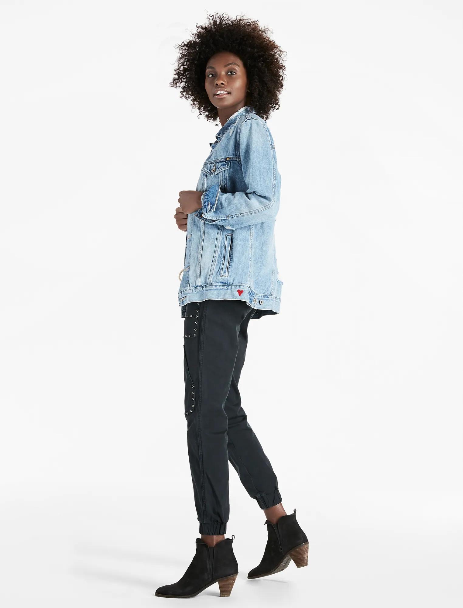 BOYFRIEND DENIM JACKET WITH EMBROIDERY, image 2