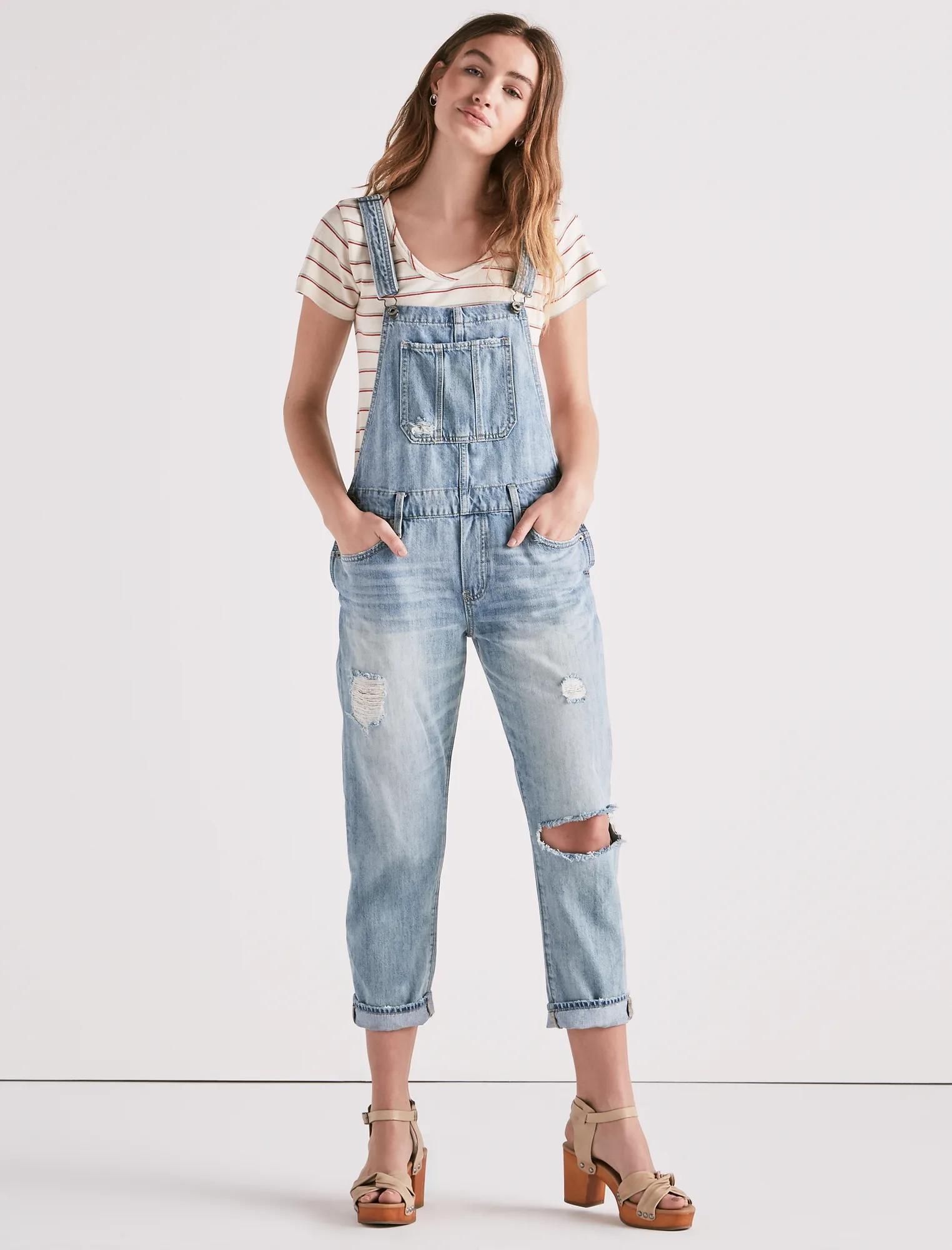 BOYFRIEND DENIM OVERALL IN AMHERST, image 2