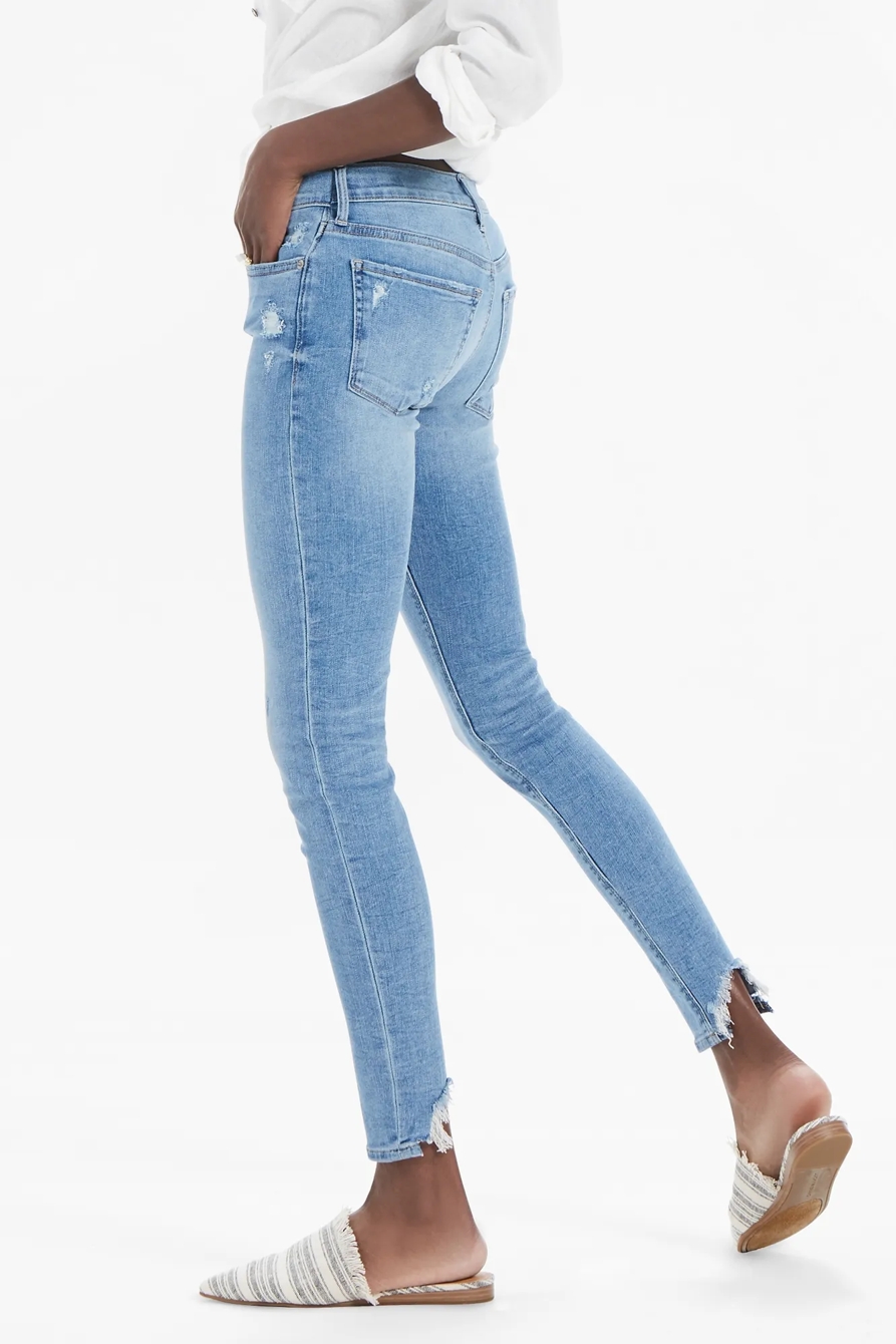 BROOKE MID RISE LEGGING JEAN WITH BACK CHEW, image 1