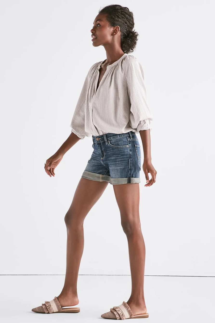 THE ROLL UP JEAN SHORT IN TIMBER LAKES, image 2