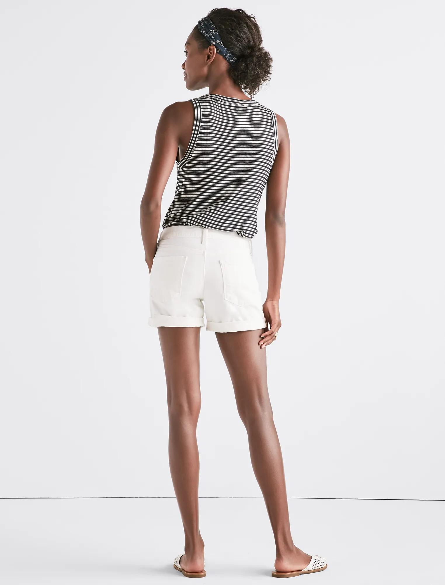 THE ROLL UP JEAN SHORT IN CLEAN WHITE, image 3