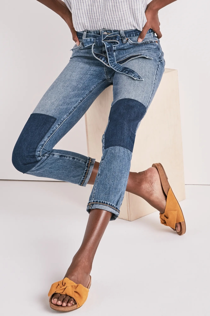 SIENNA SLIM BOYFRIEND JEAN WITH BELT, image 1