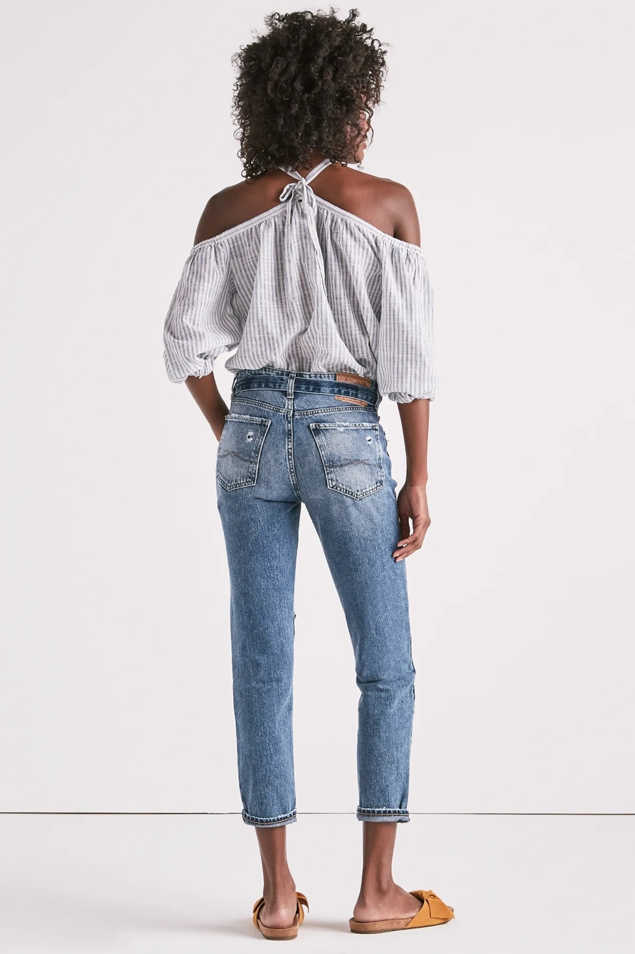 SIENNA SLIM BOYFRIEND JEAN WITH BELT, image 3