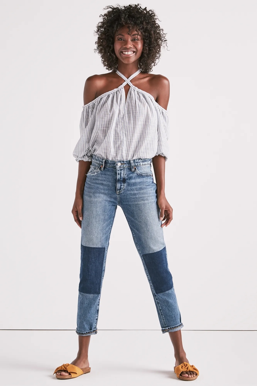 SIENNA SLIM BOYFRIEND JEAN WITH BELT, image 4