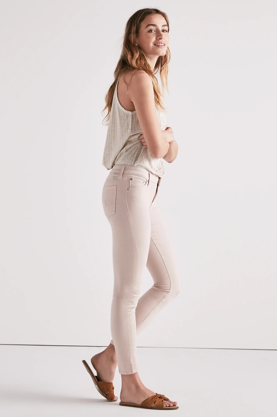 LOLITA MID RISE SKINNY JEAN IN VINTAGE PINK, image 1
