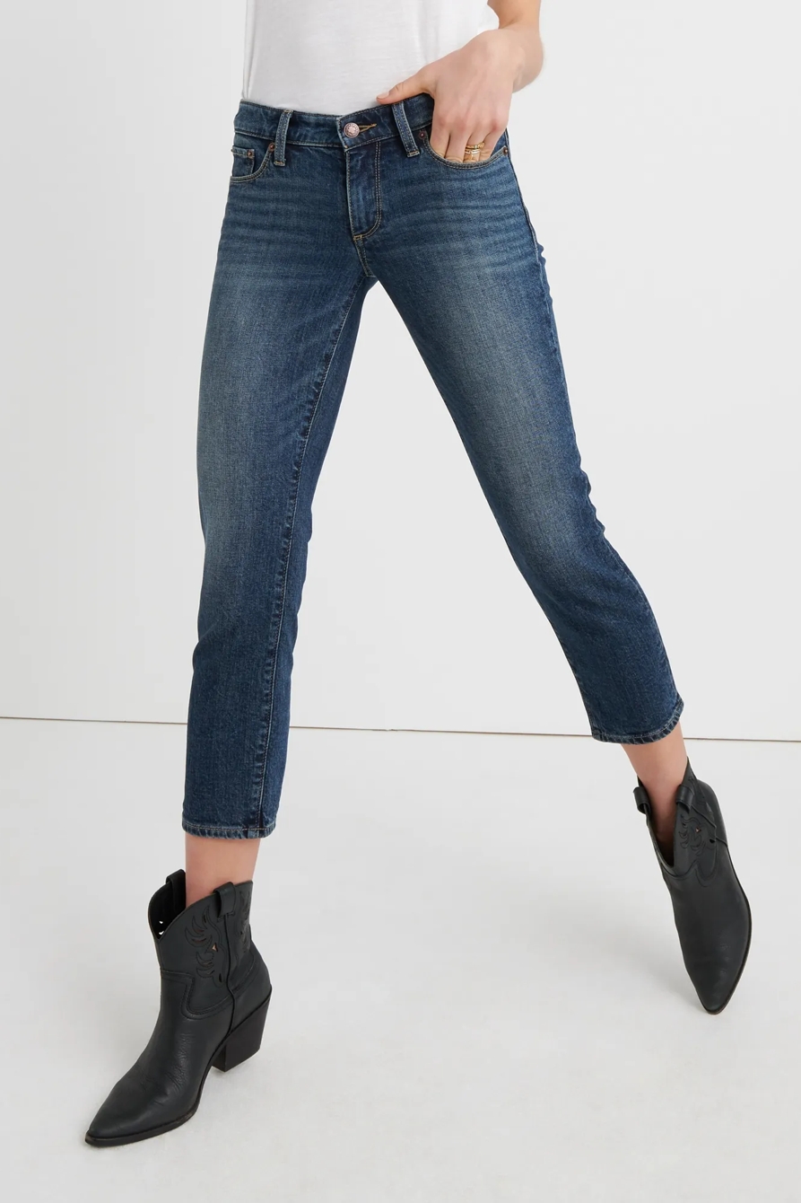 SWEET MID RISE CROP JEAN IN TIMBER LAKES, image 1