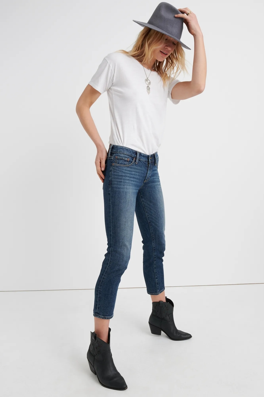 SWEET MID RISE CROP JEAN IN TIMBER LAKES, image 2