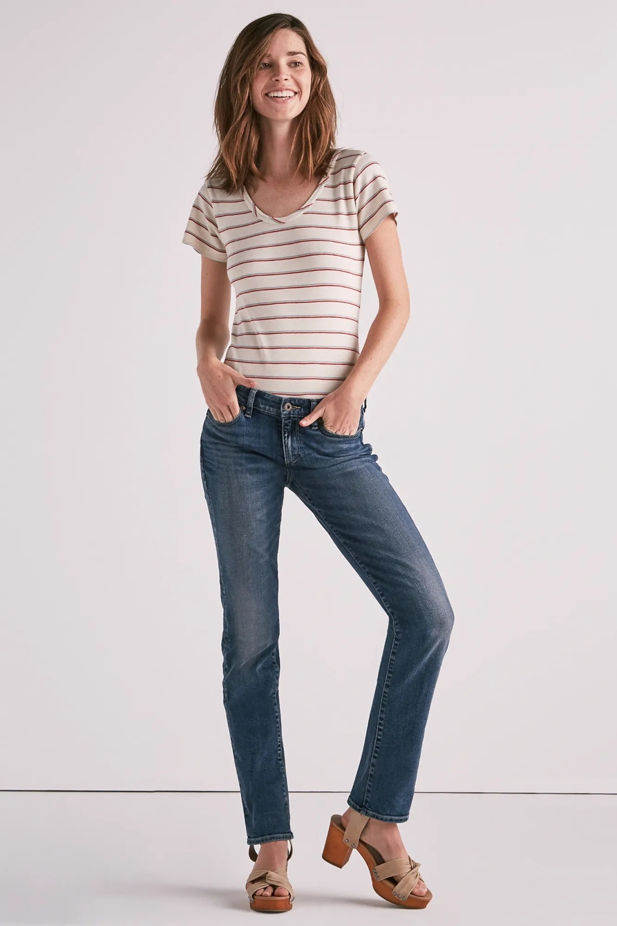 Sweet Mid Rise Straight Jean, image 2