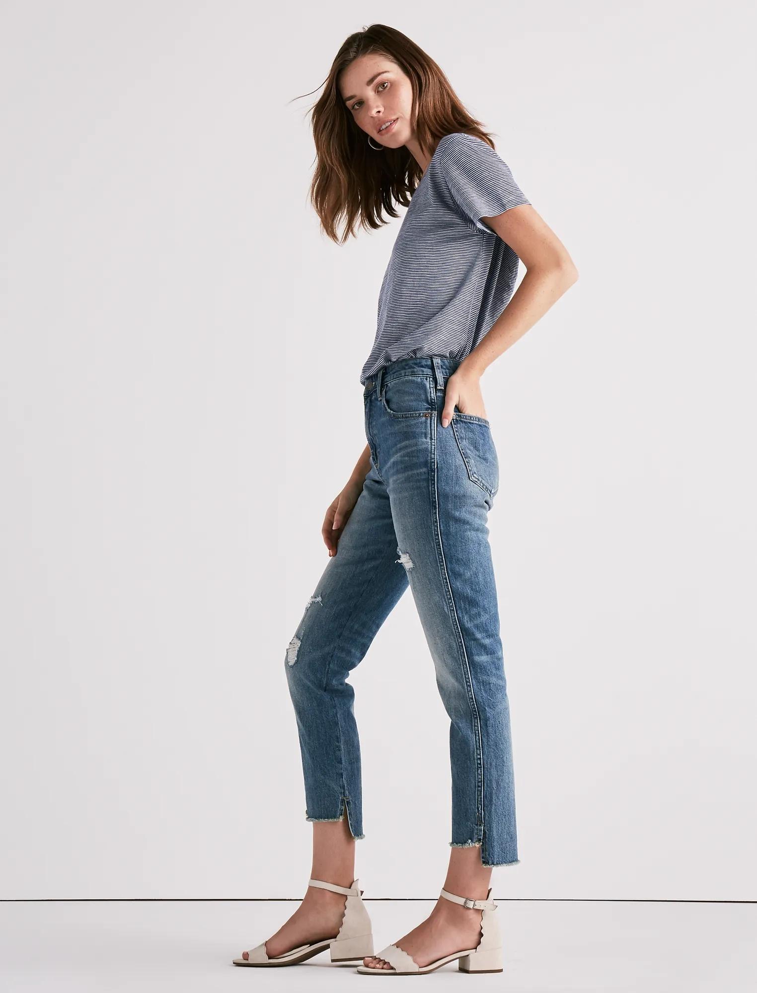 HIGH RISE TOMBOY JEAN IN SAFFORD STEP HEM, image 2