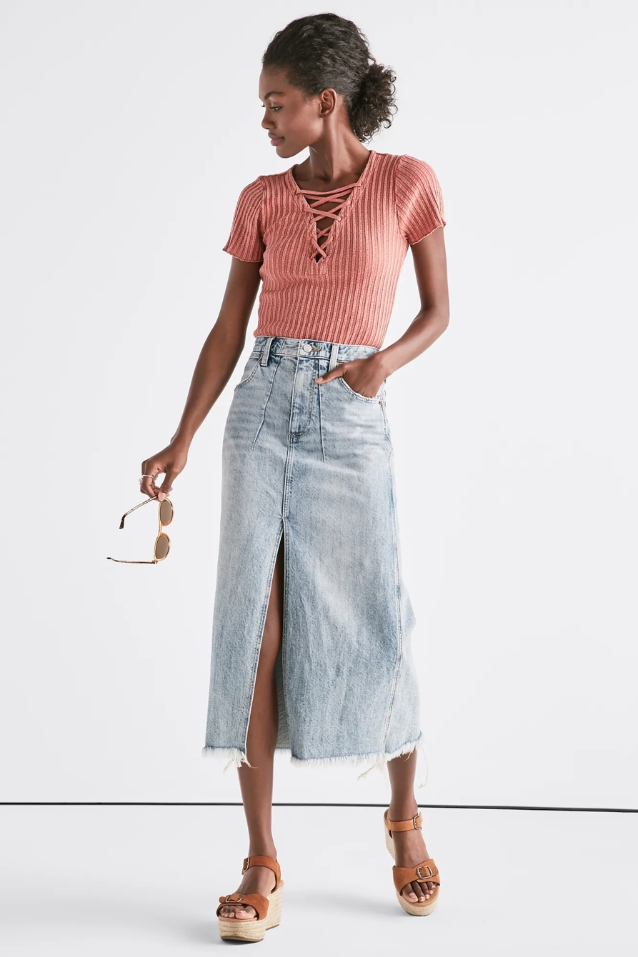 FRONT SLIT SKIRT | Lucky Brand