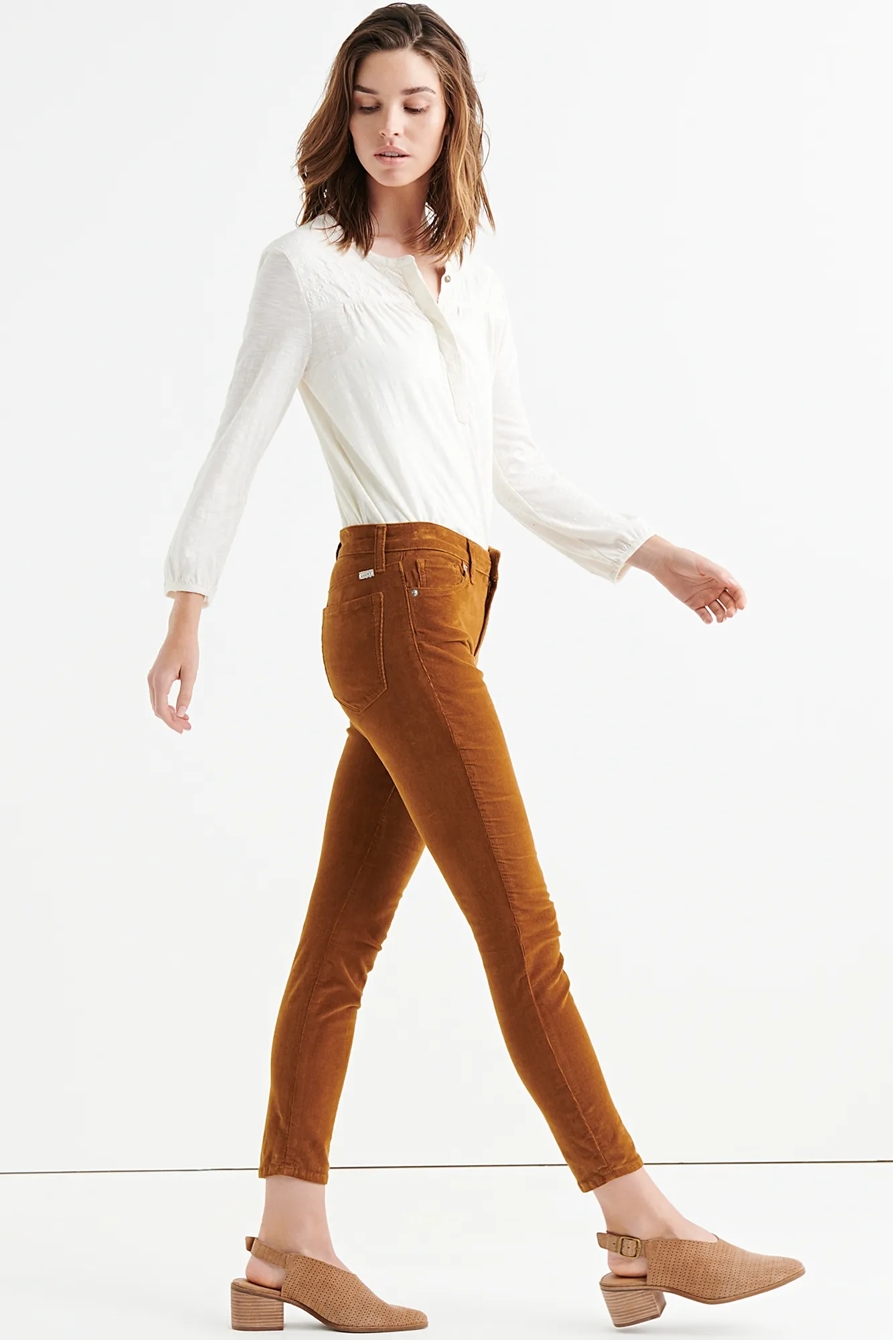 Ava Mid Rise Skinny Corduroy Pant, image 2