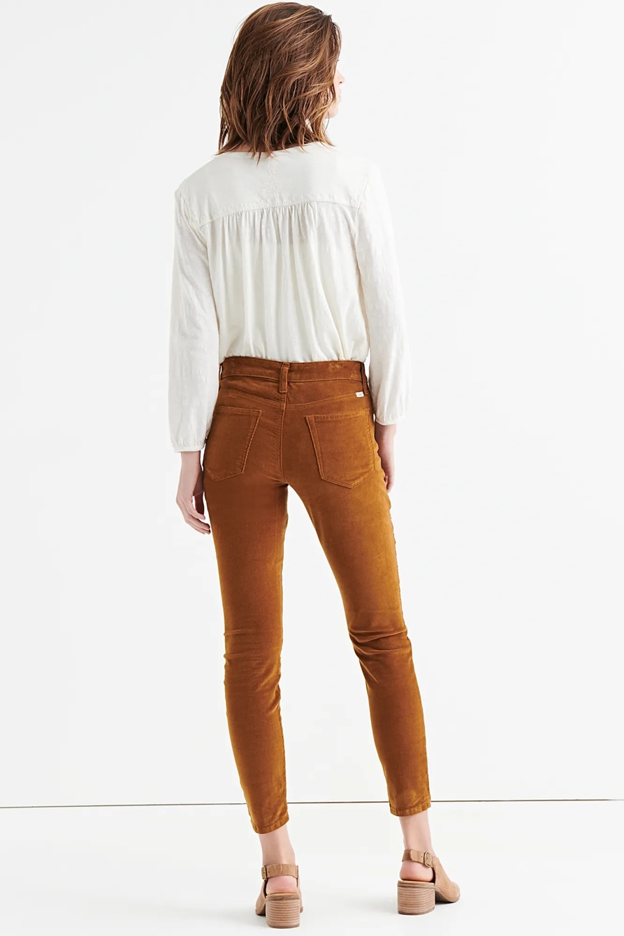 Ava Mid Rise Skinny Corduroy Pant, image 3