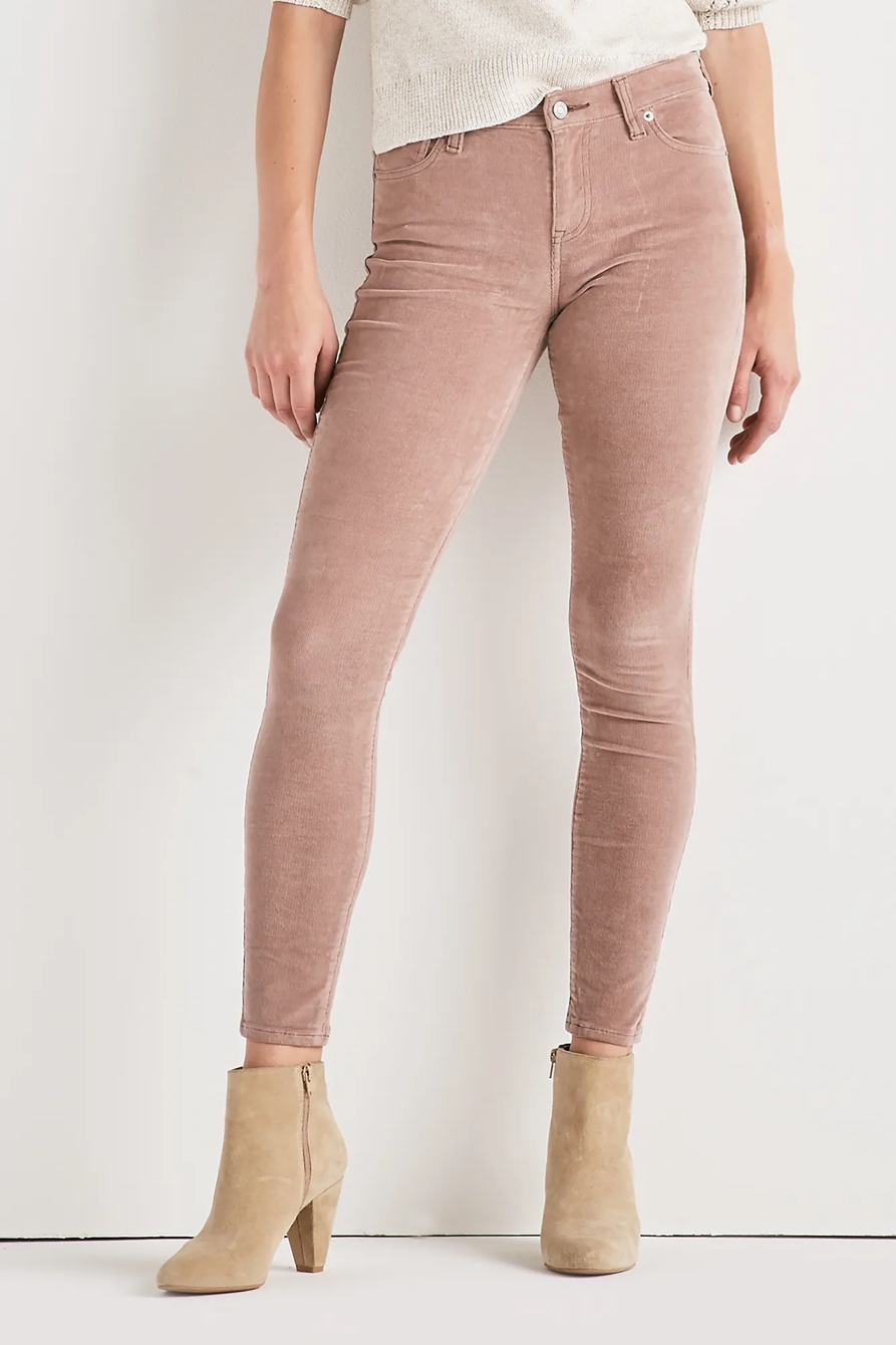 Ava Mid Rise Skinny Corduroy Pant, image 1