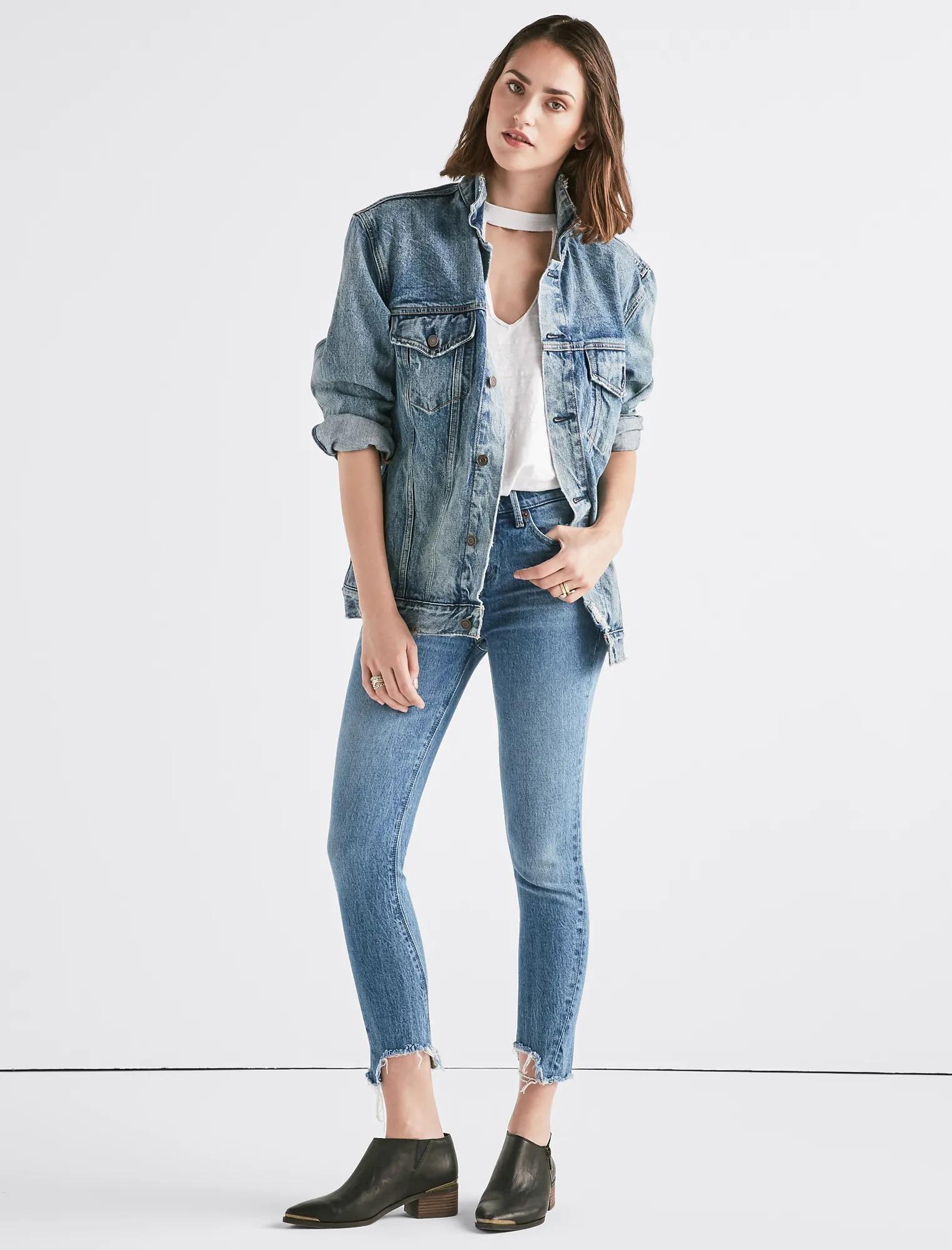 Oversized Denim Trucker Jacket, image 2