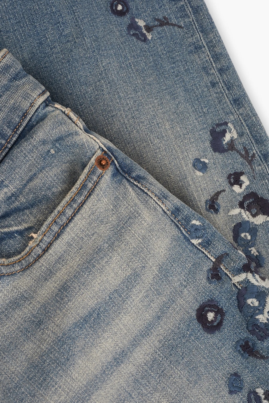 MID RISE SWEET CROP EMBROIDERED JEAN, image 3