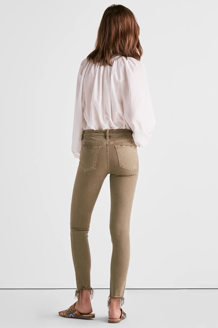 AVA MID RISE SKINNY JEAN IN FRAY MAJESTIC GREEN, image 3