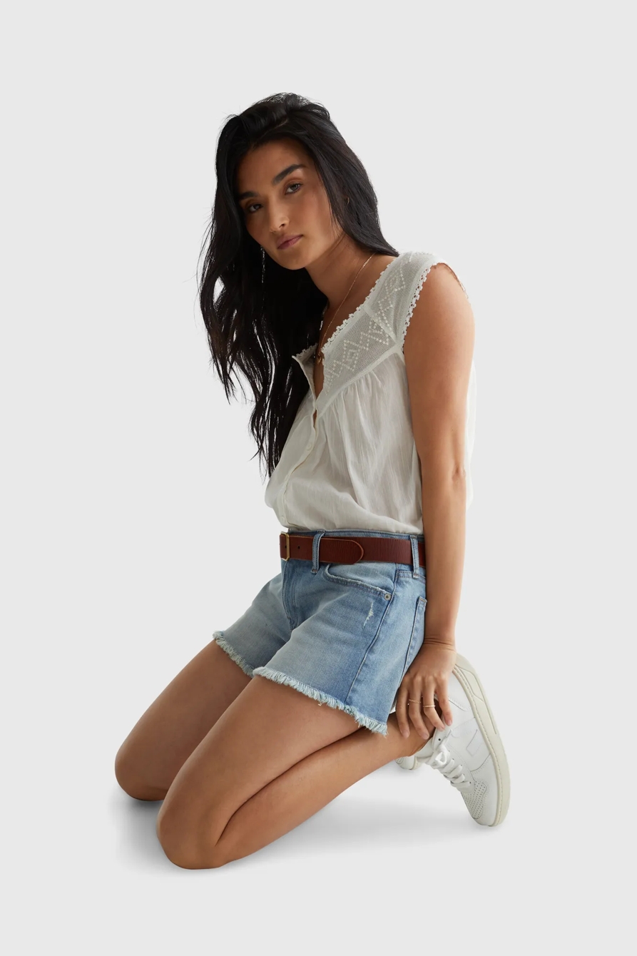 LOW RISE CUT OFF JEAN SHORT, image 6