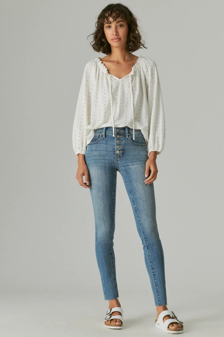 BRIDGETTE SKINNY W/ EXPOSED BUTTON FLY, image 1