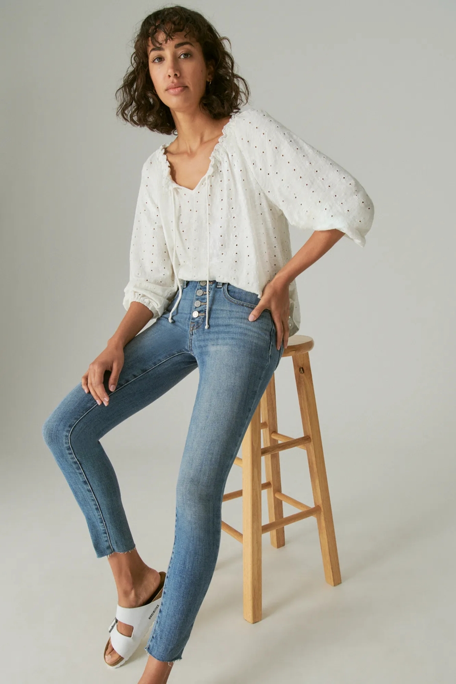 BRIDGETTE SKINNY W/ EXPOSED BUTTON FLY, image 7