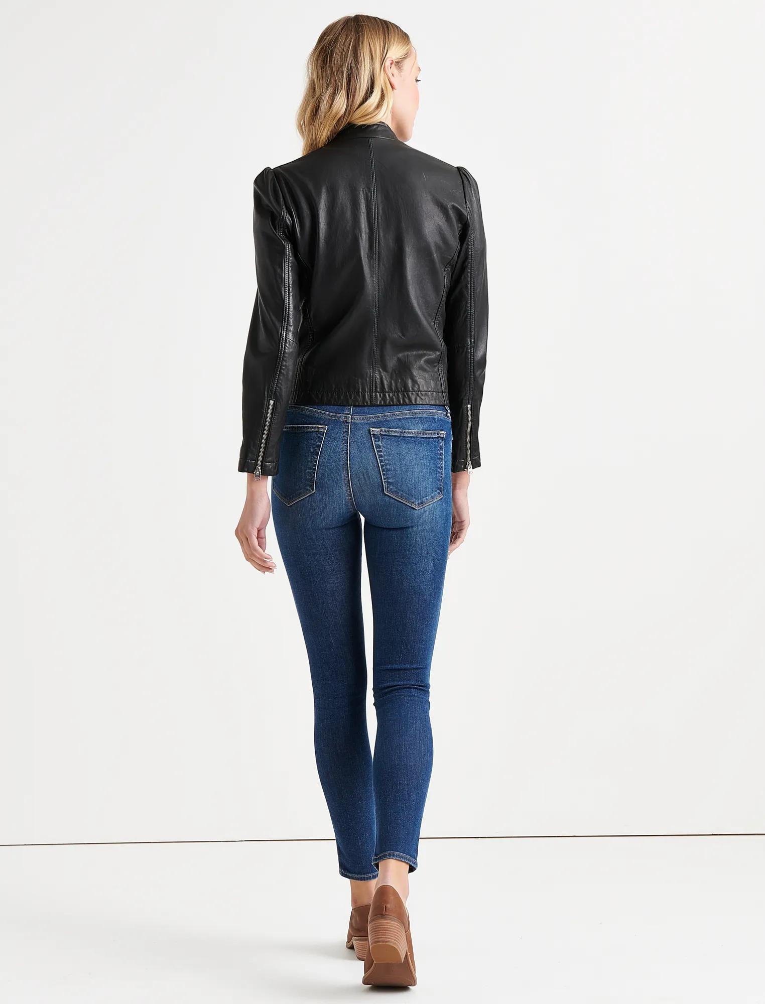 PUFF SLEEVE LEATHER JACKET, image 3