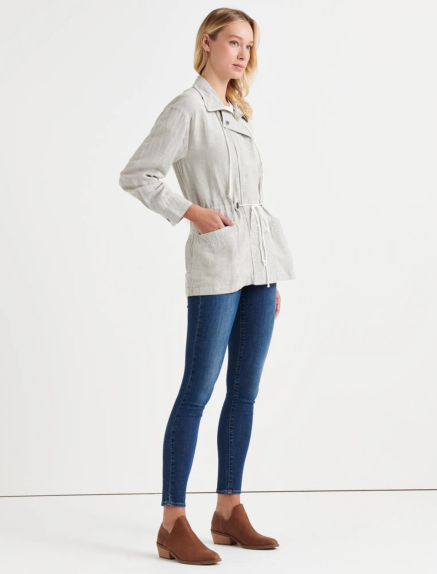 GREY STRIPE UTILITY JACKET, image 2