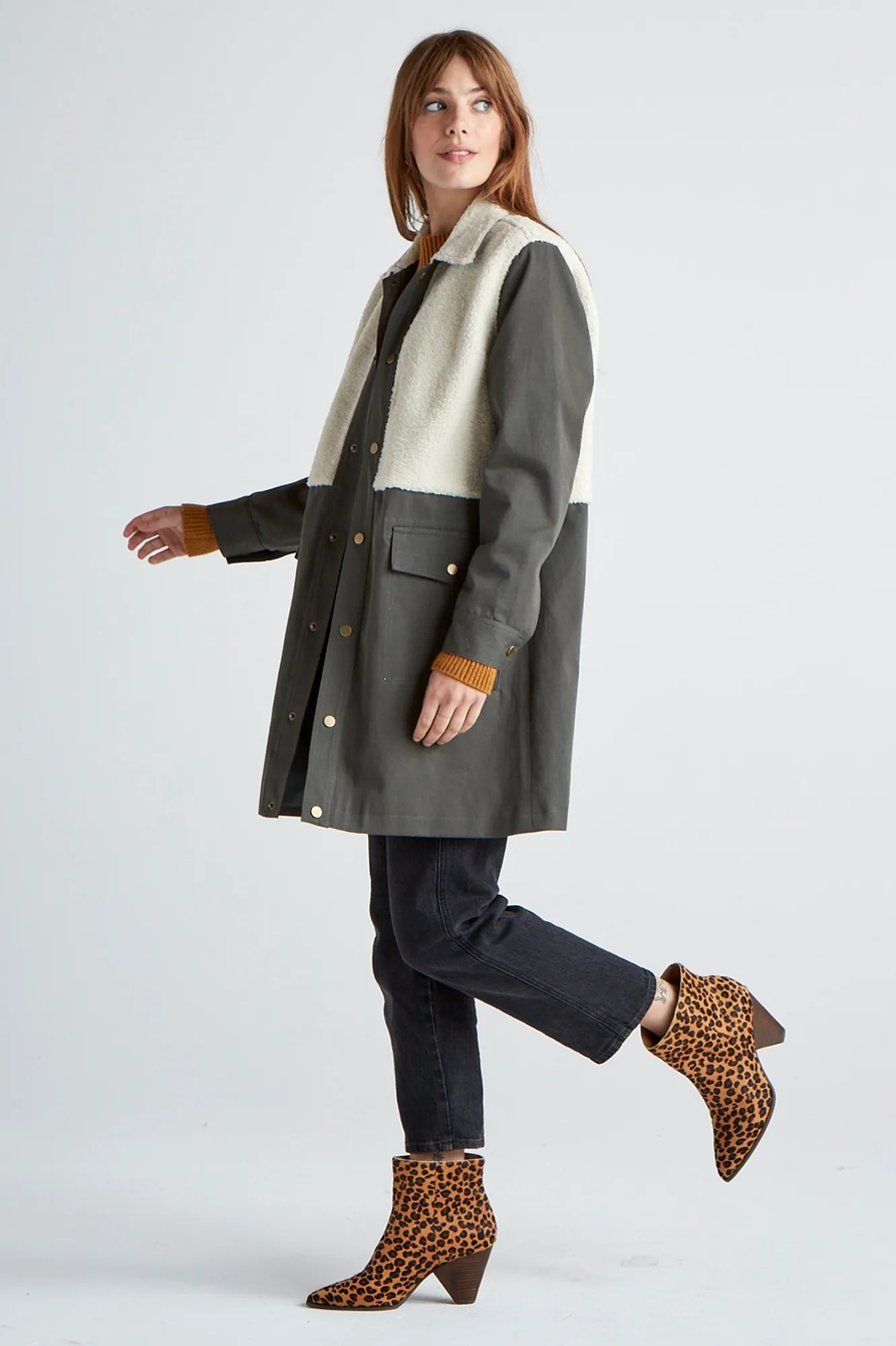 MIXED SHERPA UTILITY JACKET, image 2