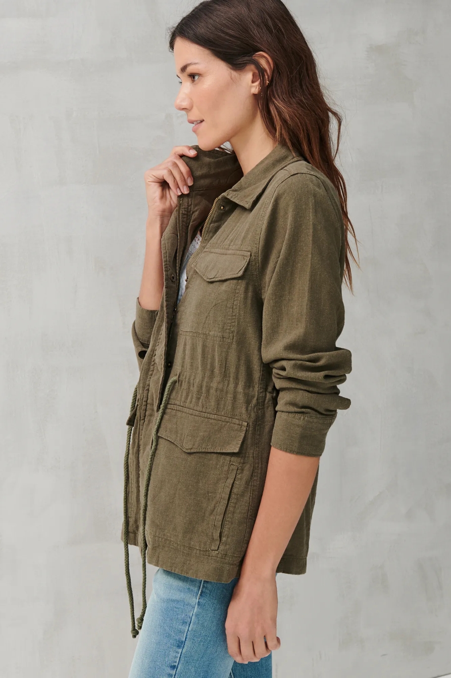 LINEN UTILITY JACKET, image 3
