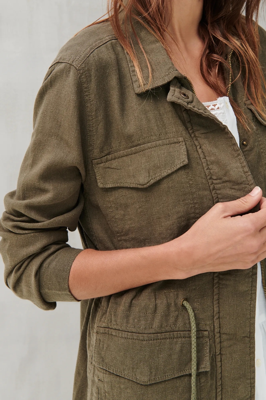 LINEN UTILITY JACKET, image 5