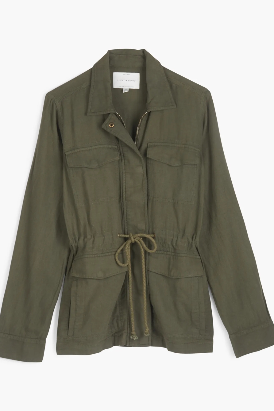 LINEN UTILITY JACKET, image 6