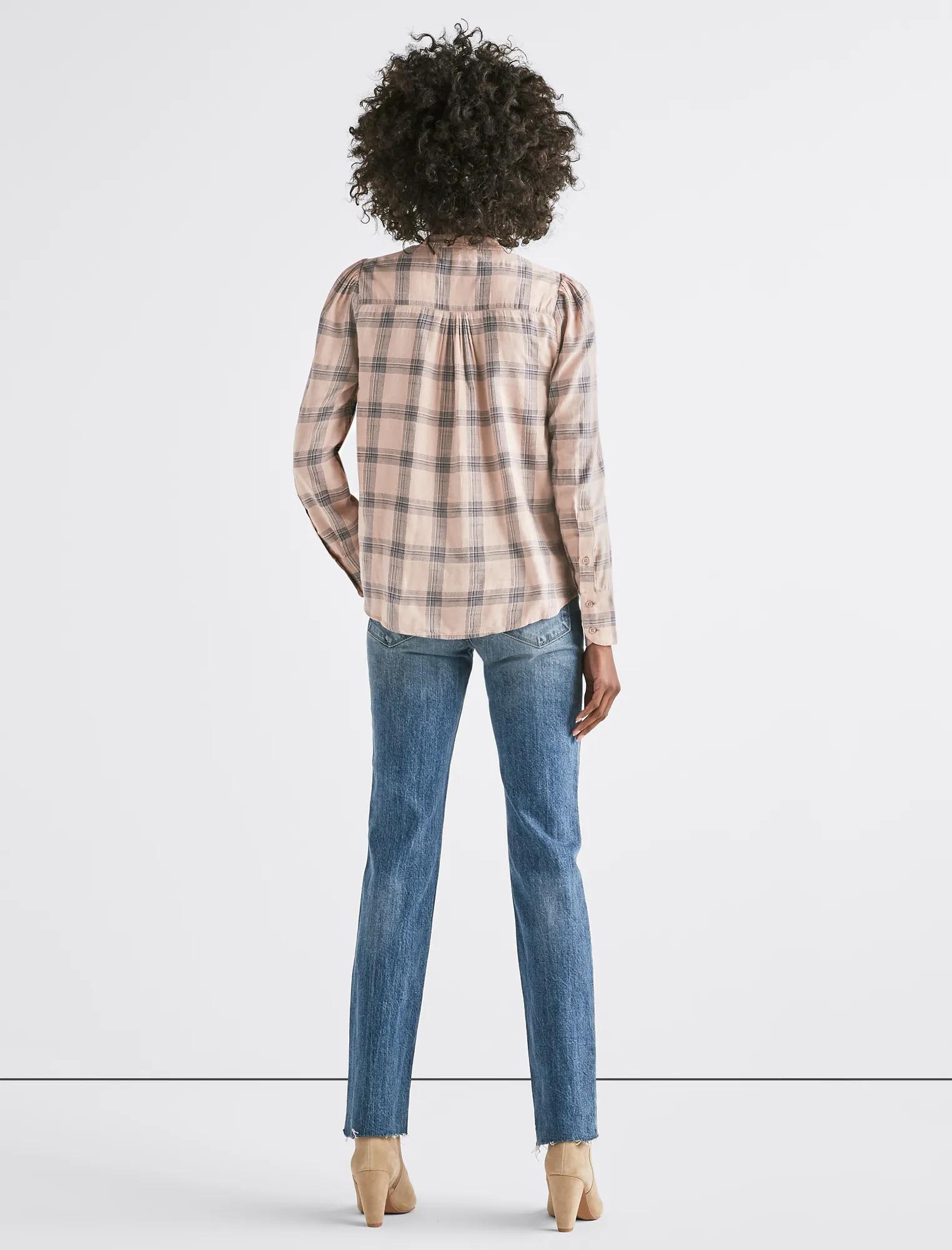 PLAID PUFF SLEEVE SHIRT, image 3