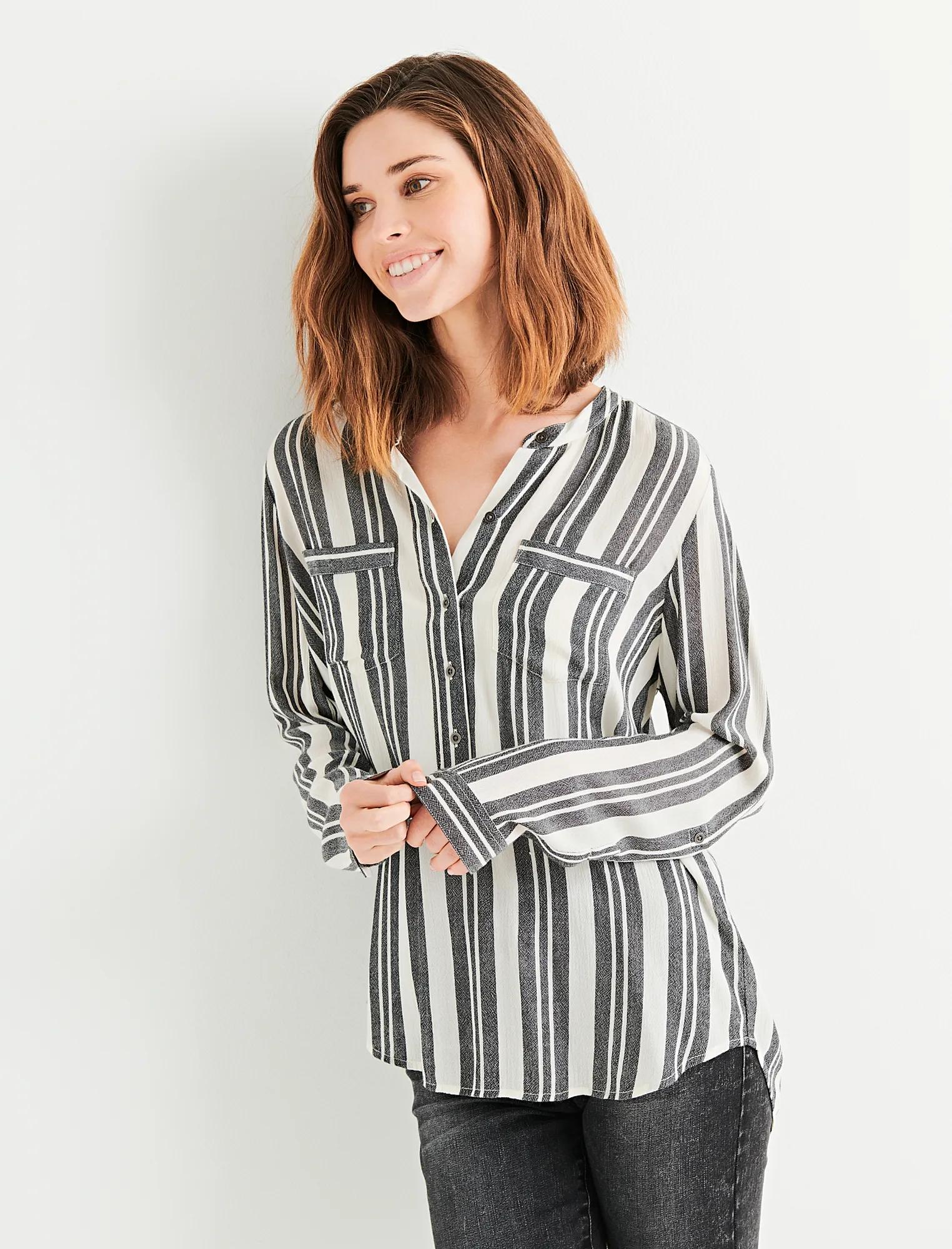 STRIPE LONG SLEEVE BUTTON DOWN SHIRT, image 1