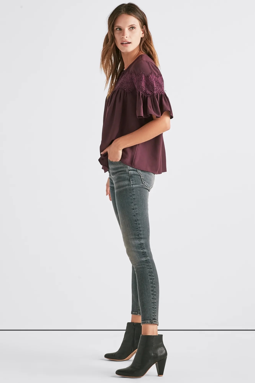 SHORT SLEEVE LACE TOP, image 2